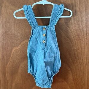 Denim bubble with adjustable straps